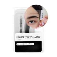 Carte de test transparente pour sourcils, pour la conception de coupes, la teinture, le coloration, le coiffage et la mise en forme des sourcils, outil de modélisation des sourcils