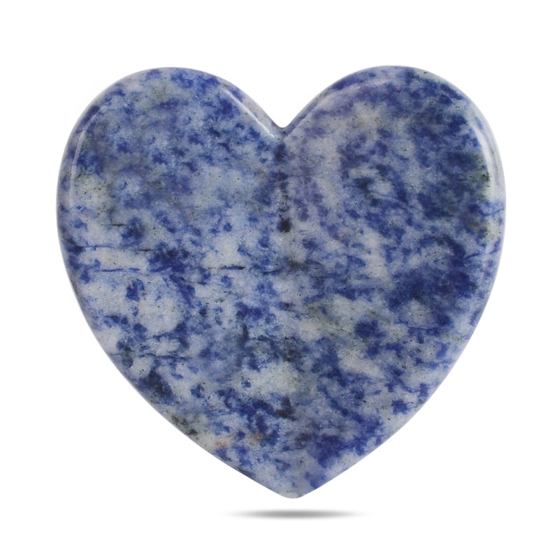 3D Corazón de Sodalita Azul Gua Sha