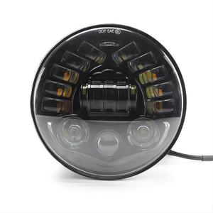 TIYPEOR Universal Round Motorcycle <strong>Headlight</strong> 7Inch DRL LED Car Super Bright Auxiliary Fog Light - Product Image 1