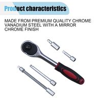 Jeu de clés à douille compactes 46 pièces avec cliquet et embouts, coffret rigide, personnalisable OEM, pour réparation, faible MOQ, en stock