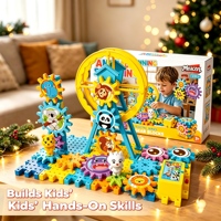 Jinxin Zoo Theme Creative DIY Educational Model Toy Animals Ferris Wheel ABS Building Blocks Set for 5-7 Year Olds