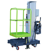 Plateforme élévatrice mobile verticale hydraulique en aluminium à mât unique pour une personne