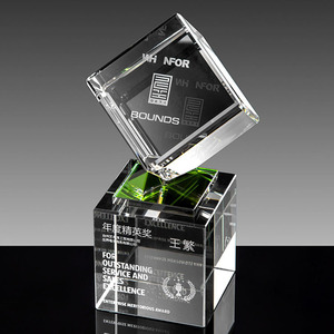 Crystal <b>Trophy</b> 60x160mm Laser <b>Engraved</b> K9 Transparent Business Awards Gift - Product Image 1