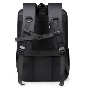 Large Capacity Unisex Fashion Geometric Multi-Functional Softback <b>Laptop</b> <b>Backpack</b> Interior Zipper Pocket Custom Logo PU Zipper - Product Image 4
