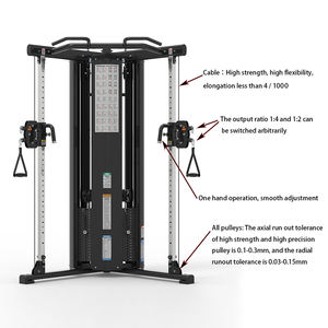 Equipo de gimnasio comercial Multi Station Cable Crossover Sistema de polea doble ajustable - Product Image 4
