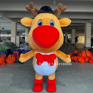 Funtoys Gonflable de Noël <span class=keywords><strong>Olaf</strong></span> Père Noël Bonhomme de Neige Renne Elk Cerf Mascotte Costume Halloween Personnage de Dessin Animé pour Adulte - Product Image 6