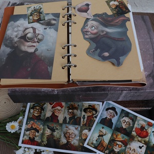 JAI IMAN Ensemble de décoration DIY Freedom Elder Lady avec 32 pages de papier et 4 pages d'autocollants pour fournitures de scrapbooking - Product Image 4