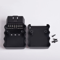 Coque de connecteur mâle OBD2 16 broches noire pour adaptateur de diagnostic Bluetooth ELM327