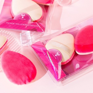 ฟองน้ำแต่งหน้าแบบกำมะหยี่รูปหยดน้ำ ยี่ห้อส่วนตัว ขายดี ปราศจากน้ำยาง สำหรับผู้ทานมังสวิรัติ ใช้ได้สองด้าน มีแถบยางยืด ซักล้างได้ - Product Image 5