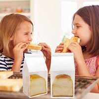 Sac de pain de boulangerie en papier kraft avec fenêtre, emballage de déjeuner écologique imprimé personnalisé