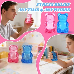 Wholesale Maltose Stretchy Bear Soft Stress Toy Maltose Fidget Squeeze <b>Squishy</b> Jelly Gummy Bear for Teens Adults - Product Image 3
