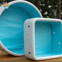 Piscine familiale gonflable ronde à 4 couches, résistante aux perforations, portable, certifiée CE EN ISO, fabriquée en usine (OEM)