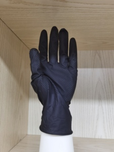 Tùy Chỉnh Dùng Một Lần Màu Đen Cam Găng Tay Cơ Khí Công Nghiệp Grip Dày Kim Cương Ratten Cao Su Tay Kim Cương Găng Tay Nitrile Găng Tay - Product Image 2