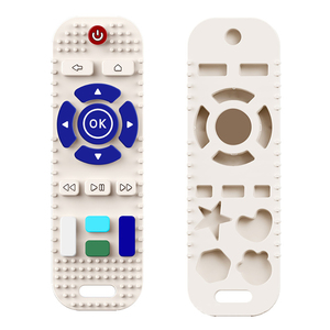 <span class=keywords><strong>Mordedor</strong></span> de goma <span class=keywords><strong>natural</strong></span> sin BPA, <span class=keywords><strong>mordedor</strong></span> de silicona suave con forma de control remoto de grado alimenticio para bebés - Product Image 2