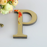 Autocollants muraux à effet 3D en acrylique, 26 lettres anglaises, avec miroir, pour la décoration de maison