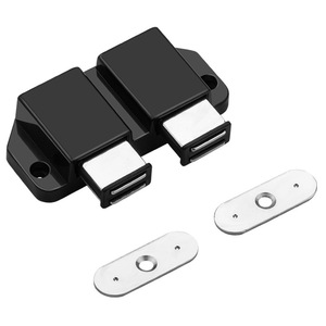 Dispositif de rebond magnétique pour porte d'armoire, tête simple, noir, design minimaliste, pour portes d'armoires et placards - Product Image 2