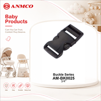 Boucle de sécurité en plastique personnalisée pour poussette bébé, haute qualité, 25 mm (1 pouce), 3 points, à dégagement central