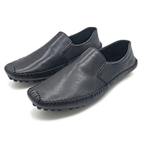 Mocassins de Conduite Décontractés pour Hommes Toutes Saisons – Noir Marron en Cuir Véritable, Chaussures à Enfiler Confortables à Boucle Monk