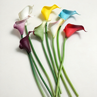 Fleur artificielle de lys calla en PU, toucher réel, pour décoration de chaussures, fleur de chaussure DIY, ornement de vêtement