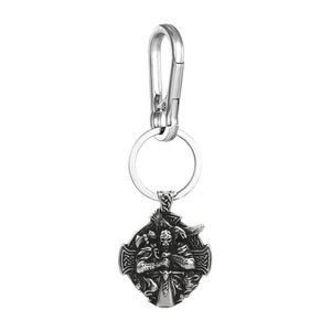 Porte-clés Guerrier Viking Nordique en Acier Inoxydable, Pendentif Bouclier, Cadeau pour Homme, Boucle en Cuir et Métal - Product Image 5