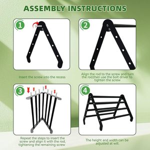 Percha de metal ajustable negra para pollos pequeños en gallineros, casas y jardines - Product Image 3