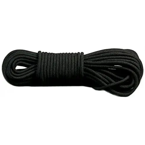 Corda trançada de nylon de 5mm, vermelho branco, preto
