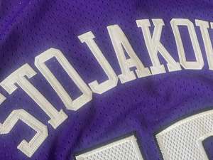 Am besten genähte Retro Sacramento Basketball Jersey Mesh Stoff Old Style 55 Williams 16 Stojakovic 10 Bibby Akzeptieren Sie Custom Big Size - Product Image 5