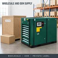 Compresseur d'air rotatif industriel à vis de 185 kW, 200 kW, 220 kW, compresseur électrique haute capacité pour grande usine de fabrication