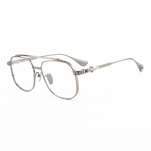 Lunettes de vue surdimensionnées en titane transparent incassable pour cyclisme, monture pilote double pont, pour hommes et femmes, commande en ligne auprès des grossistes chinois - Product Image 1