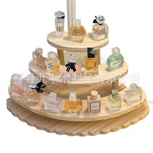Solid Wood Tiered Storage <b>Rack</b> 3 Layers Irregular Shape For Perfume Toy Organizer Desktop Display <b>Shelf</b> - Product Image 5