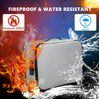 Caja de Seguridad para Archivos Expandible, Impermeable y Resistente al Fuego, con Logotipo Personalizado, Organizador de Documentos Tipo Acordeón con Bolsa para Dinero
