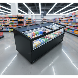 Vitrine Réfrigérée Commerciale Combinée avec Îlot Congélateur et Équipement de Réfrigération - Product Image 1