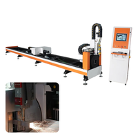 Coupe-tubes laser à fibre automatique haute précision pour tous types de tuyaux métalliques, machine de découpe laser CNC industrielle pour tuyaux