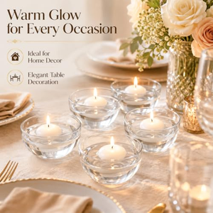 Bougie flottante romantique sans fumée, activée par l'eau, en cire véritable, faite à la main et personnalisée, vente en gros - Product Image 4