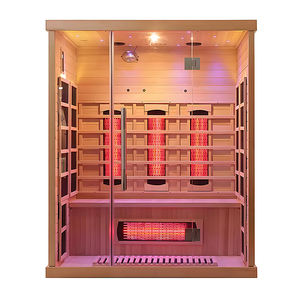 Роскошная современная умная инфракрасная сауна для помещений с низким уровнем электромагнитного излучения, электрическая, с панелью управления, для 2 человек, для комплексного оздоровления - Product Image 4