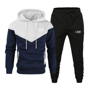 Ensemble de sweat-shirts pour hommes en polyester respirant coupe-vent grande taille à séchage rapide avec poches latérales, mode printemps décontractée, vente en gros - Product Image 1