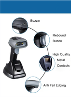 Mindeo CS2290-HD-RF Scanner de codes à barres sans fil 1D/2D Laser à balayage automatique avec compatibilité USB Android pour une utilisation industrielle de supermarché