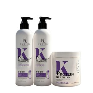 Ensemble shampooing <span class=keywords><strong>et</strong></span> revitalisant à la kératine pour cheveux abîmés, secs, bouclés <span class=keywords><strong>et</strong></span> crépus, traitement avec livraison rapide - Product Image 1