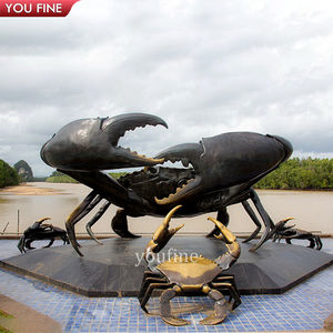 Estátua de escultura de caranguejo em bronze, grande estátua de escultura de caranguejo de metal - Product Image 4