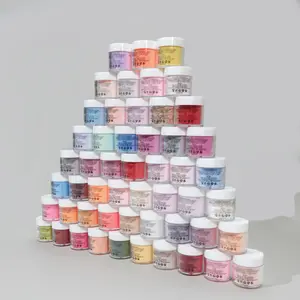 Poudre acrylique de couleurs de marque de distributeur personnalisée vente en gros LOGO privé poudre acrylique pour ongles à tremper