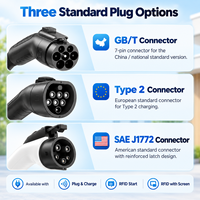 7kW 交流电动汽车充电站 GB/T Type 2 J1772 32A RFID WiFi 蓝牙 Tuya App IP67 壁挂式充电盒 带CE TUV UL 认证 批发供应商
