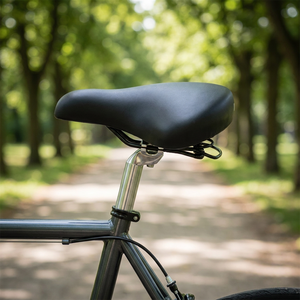 <span class=keywords><strong>Selle</strong></span> <span class=keywords><strong>de</strong></span> vélo ergonomique large et confortable en cuir PU noir mat, imperméable et absorbant les chocs, pour VTT, vélo <span class=keywords><strong>de</strong></span> route et vélo <span class=keywords><strong>de</strong></span> ville - Product Image 2