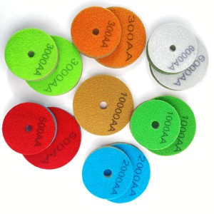 Tampons de polissage humide en éponge diamantée de 3 po (10 mm) pour la <span class=keywords><strong>restauration</strong></span> du marbre, OEM pour la rénovation de pierre, granit, quartz et céramique - Product Image 6