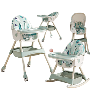 <span class=keywords><strong>Chaise</strong></span> haute bébé moderne pliable 3 en 1 en plastique avec fonction <span class=keywords><strong>de</strong></span> bascule, hauteur réglable, dispositifs <span class=keywords><strong>de</strong></span> sécurité et utilisation multifonctionnelle <span class=keywords><strong>pour</strong></span> les repas - Product Image 5