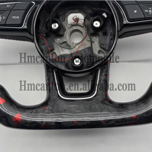 ล้อหนังคาร์บอนไฟ LED แบบเจาะรูคุณภาพสูงสำหรับรถ Audi A3 A4 A5 A6L A8 Q3 Q4 Q5 Q5 Q7 Q8 TT พวงมาลัยรถยนต์ B9 TT - Product Image 5