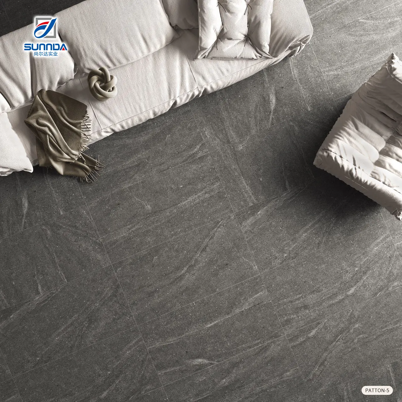Foshan fabbrica opaca finitura cemento piastrelle grezze ceramica e porcellana con dimensioni in 600x1200mm
