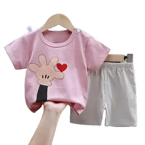 Fashion Summer Children Boutique Clothing Shorts Set Little Kids Girls Boys Clothing Sets 2pcs Baby Clothes Wholesale