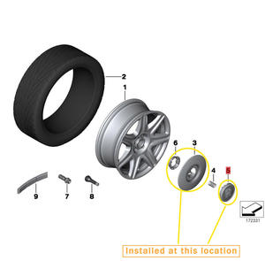Rolls-Royce Ghost WRAITH DAWN Rolls-Royce Merkez Göbek Kapağı Krom (Siyah) KİTİ - Product Image 2
