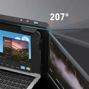 จอภาพพกพา <span class=keywords><strong>OFIYAA</strong></span> ขนาด 13.3 นิ้ว ระบบ Windows/Mac เชื่อมต่อผ่านสาย Type-C เท่านั้น ขยายหน้าจอแบบเลื่อนได้ รองรับการต่อขยายสามจอสำหรับแล็ปท็อป - Product Image 4