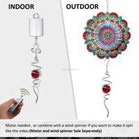 SUNSHINE Spirale en acier inoxydable avec boule de verre ambrée en forme 3D pour la décoration de la maison et du jardin